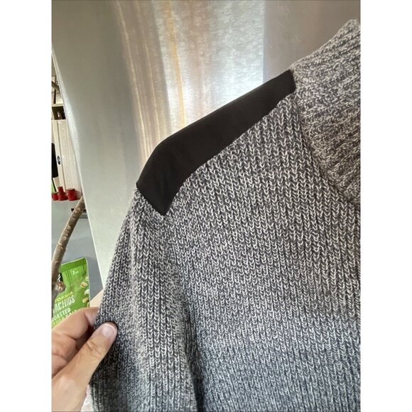 Izod Cardigan Men's Large Gray Knit Cotton Blend Long‎ Sleeve Full Zip Sweater - Picture 10 of 14